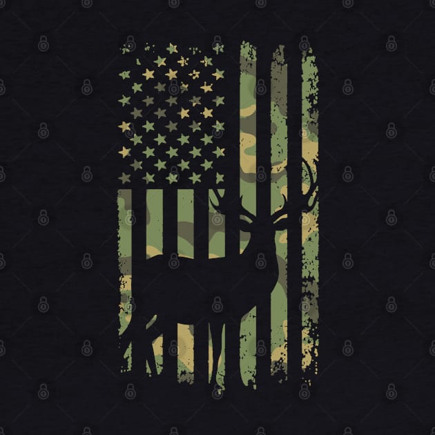 Camo Deer Hunting Flag by Etopix